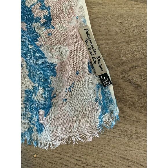 Pulvermacher Designs $148 Colorful Floral Linen Scarf 78” X 27” - Picture 2 of 7